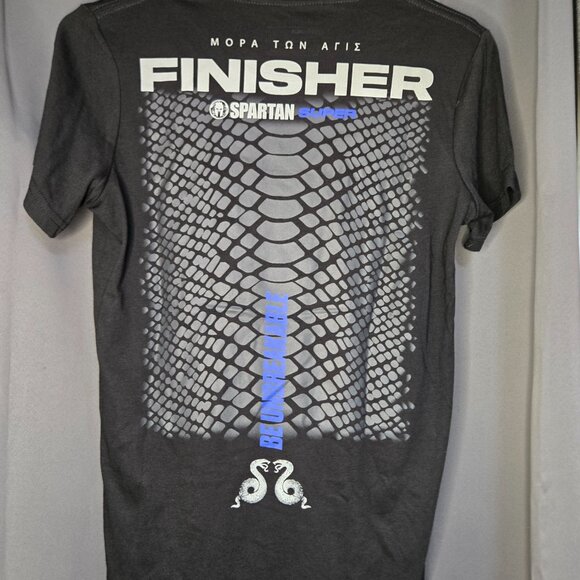 Spartan Race SUPER 10km/25 Obstacles  Finisher Black T-Shirt Women Size Small - Picture 5 of 5